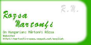 rozsa martonfi business card