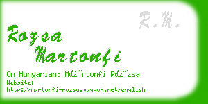 rozsa martonfi business card